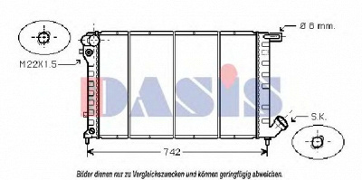 AKS DASIS 060880n -  Радиатор, охлаждение двигателя